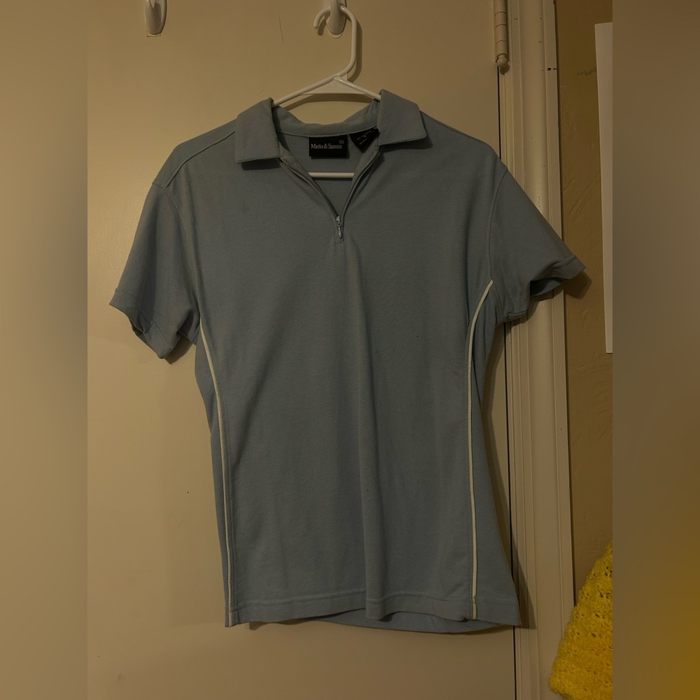 Marks & Spencer Blue Polo Shirt Classic Design